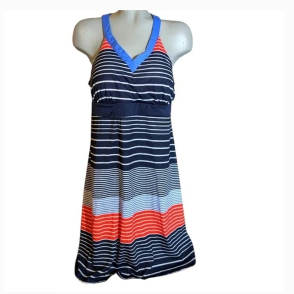 Patriotic Active Midi Racerback Dress with Built-in Bra